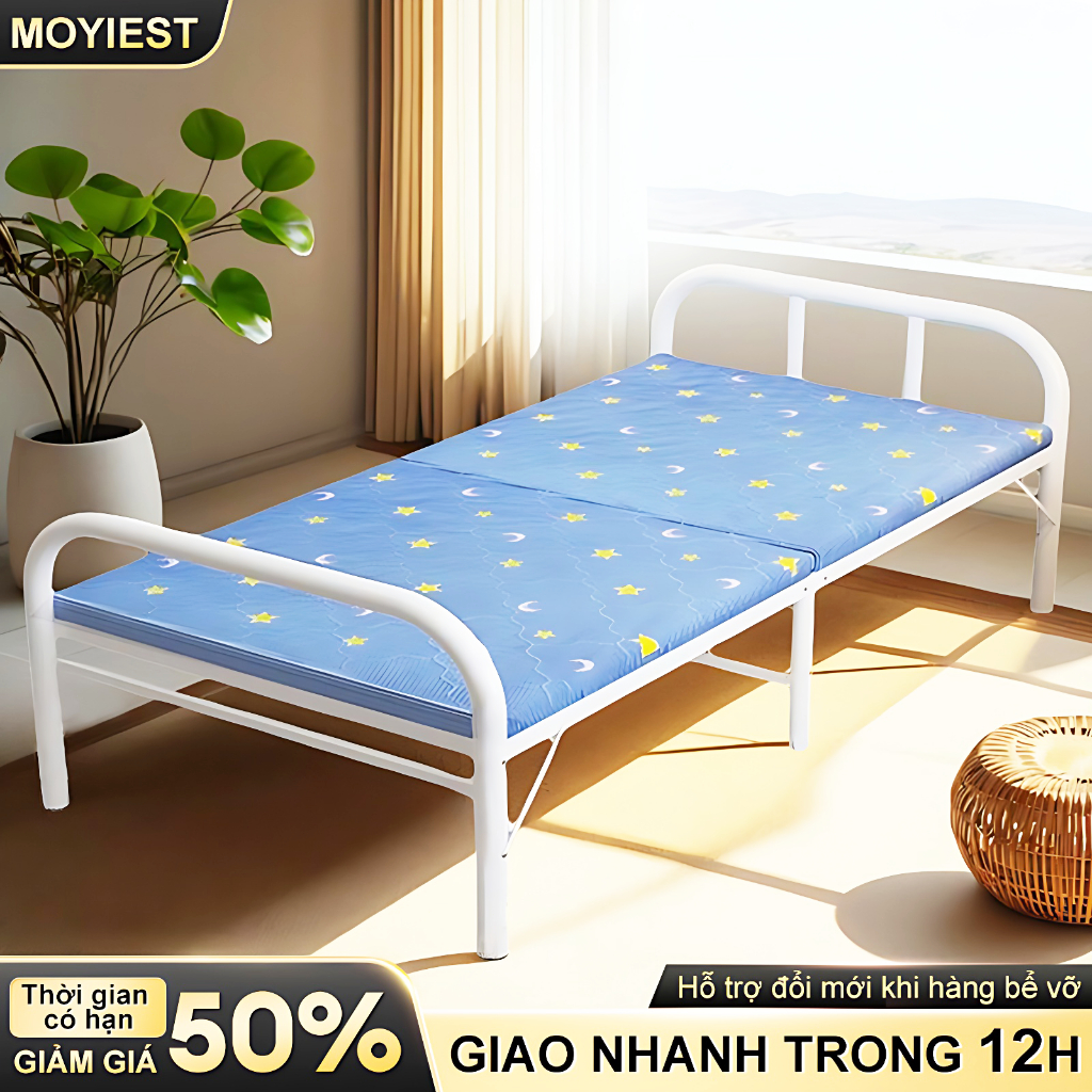 MY Giường gấp gọn văn phòng nằm 2 người, Giường xếp gấp gọn thông minh khung sắt chịu lực 500kg | BigBuy360 - bigbuy360.vn
