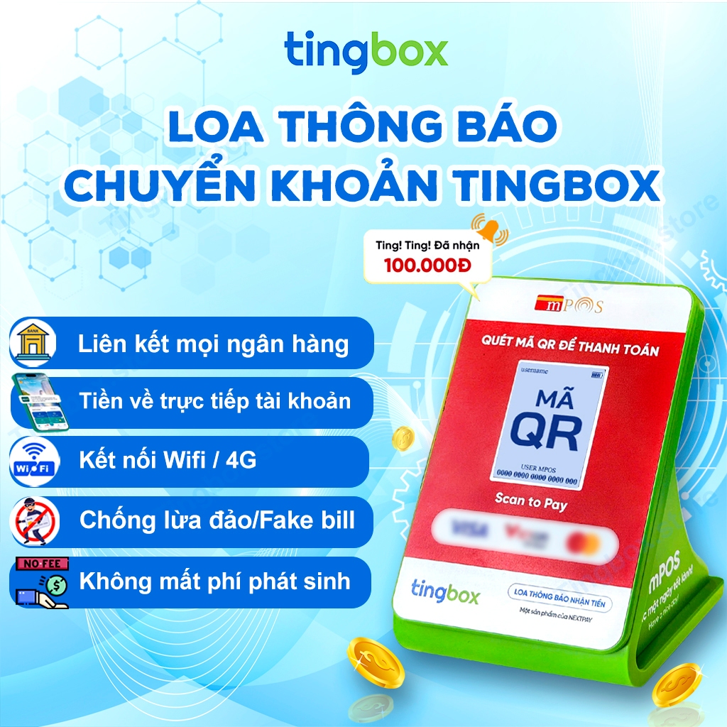 Loa Thông Báo Chuyển Khoản Tingbox, Loa Báo Nhận Tiền, Liên Kết Mọi ...