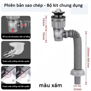 ống xả chậu rửa chén, chặn nước lavabo,có thể được sử dụng với một van thoát nước kiểu ép hoặc nắp