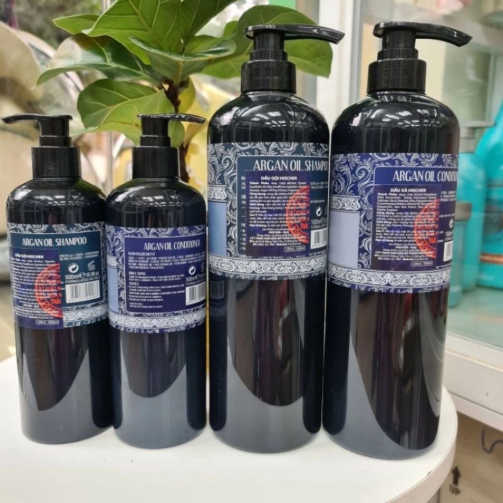Combo Dầu Gội Xả HISCHER Collagen 500ml - 1000ml | Dưỡng Ẩm Tóc Khô Xơ, Mềm Mượt Chuẩn Salon