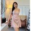 HT27 Váy ngủ sexy cúp v1 triết eo sang chảnh, đầm ngủ lụa dáng xoè gợi cảm HT27