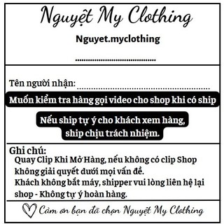 Sét 50 Phiếu ship hàng ghi tên shop, có sẵn keo dán kích thước 10x10cm