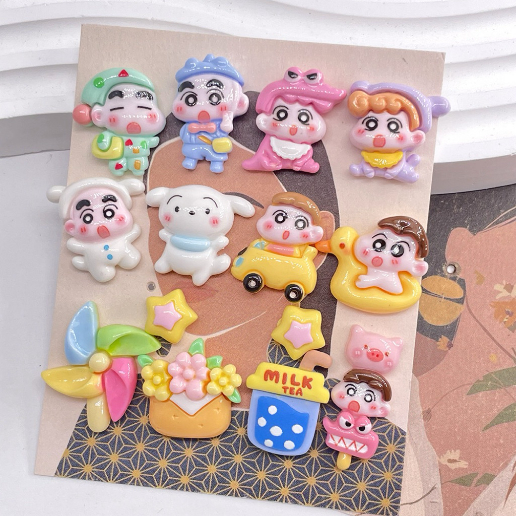 Jibbitz, Sticker gắn dép, charm chủ đề Shin cute gắn DÉP SỤC, dép Cá ...
