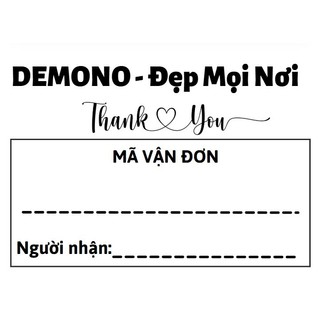 50 Phiếu ghi mã đơn hàng theo tên shop có sẵn keo dán kích thước 10x7cm