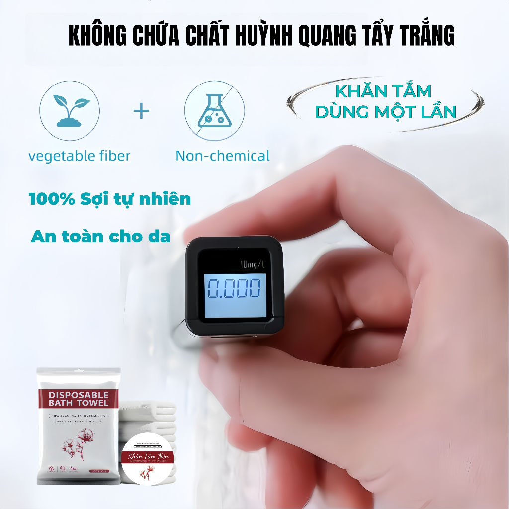 Combo 5 gói Khăn Tắm Dùng Một Lần – Nhỏ Gọn, Vệ Sinh, Tiện Lợi Cho Du Lịch, Khách Sạn, Spa