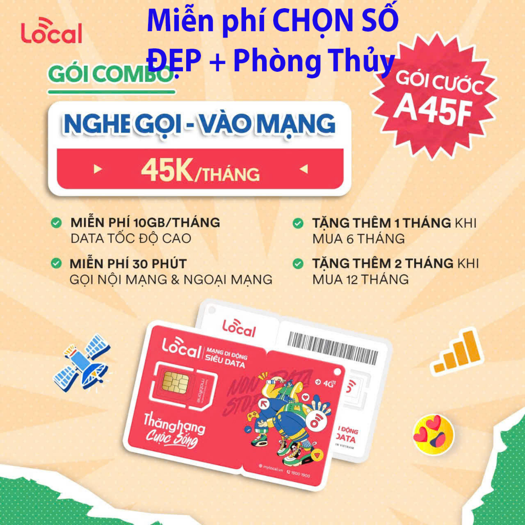 [Miễn phí SỐ ĐẸP] Sim 5G Mobifone Local A69, Local A79, Local A89, Local A99 [Miễn phí tháng đầu]