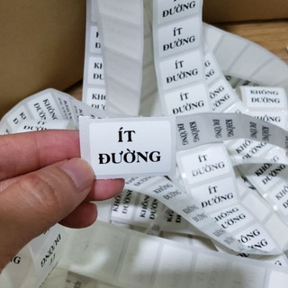 200 Tem dán note ly cafe, trà sữa, không đường ít đường không thấm nước KT 3x2cm