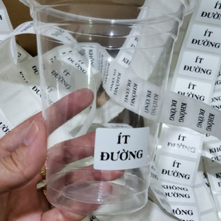 200 Tem dán note ly cafe, trà sữa, không đường ít đường không thấm nước KT 3x2cm