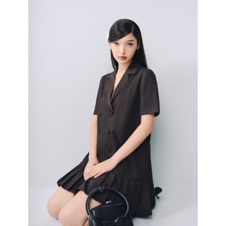 Đầm blazer OLV tay ngắn dáng suông phối ly trẻ trung Taera phù hợp đi làm