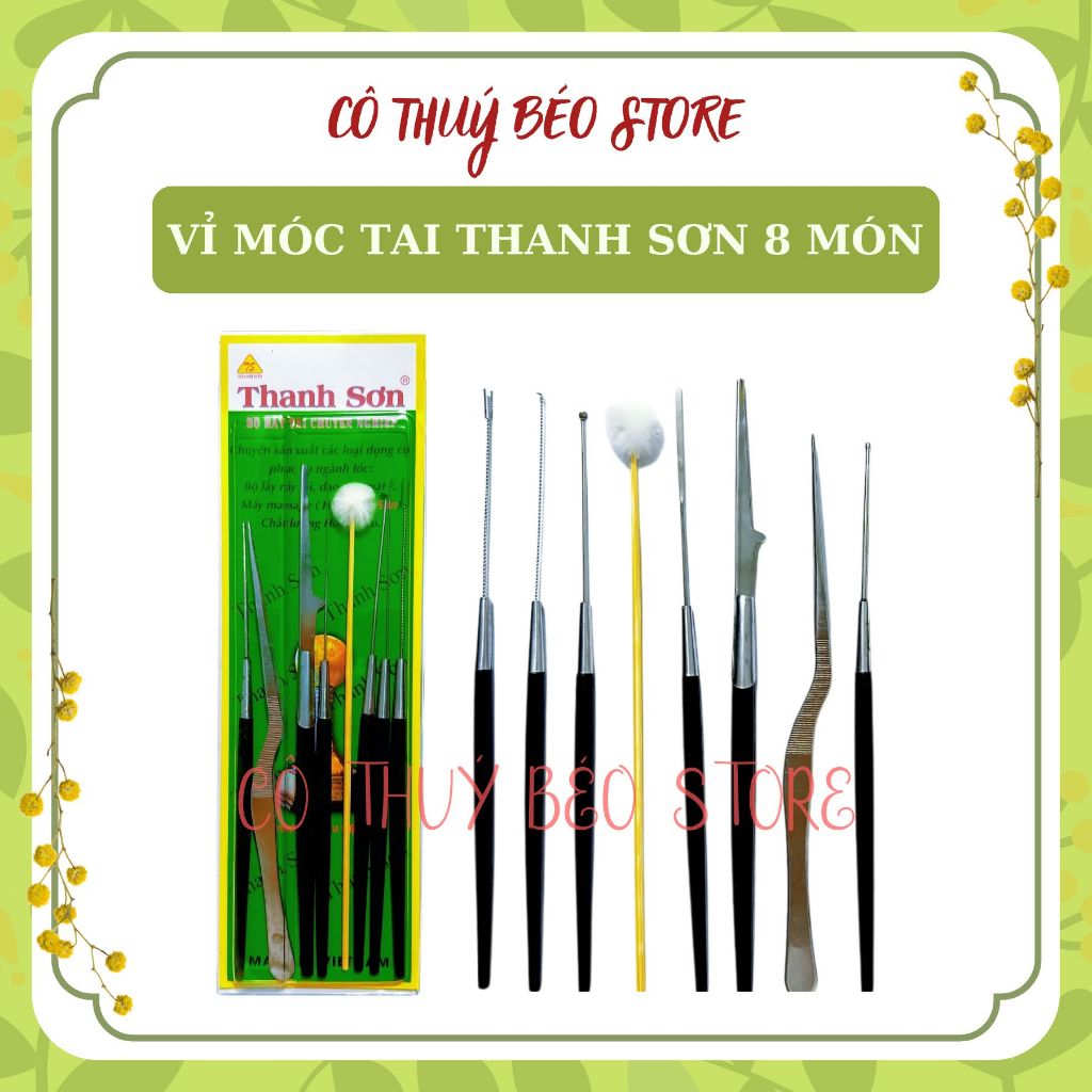 [CHÍNH HÃNG] COMBO RÁY TAI THANH SƠN 8 MÓN CAO CẤP - CÂY MÓC TAI - BÁCH ...