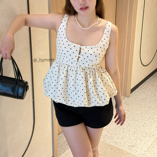 BUBBY | Áo babydoll chấm bi tùng bí phong cách dễ thương, năng động | ByMintt