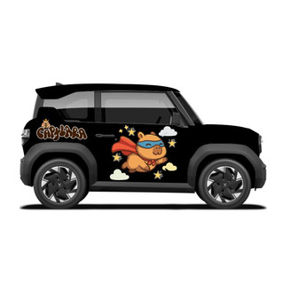 Tem 2 bên Sườn Xe Ô tô VF3, Team Decal Oto-Tem 2 bên sườn Cực Chất, Hàng 3 Lớp Chất Lượng Cao,mẫu Capybara