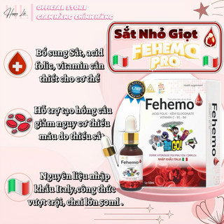 ✅[Chính hãng] Sắt nhỏ giọt FEHEMO PRO bổ sung sắt, vitamin thiết yếu cho mẹ và trẻ nhỏ
