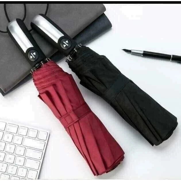 Ô Dù Che Mưa Nắng Gấp Gọn Chống Tia UV, Đẩy Tự Động 10 Nan Cứng Cáp Nhiều(cán cong) AMoc ntt95