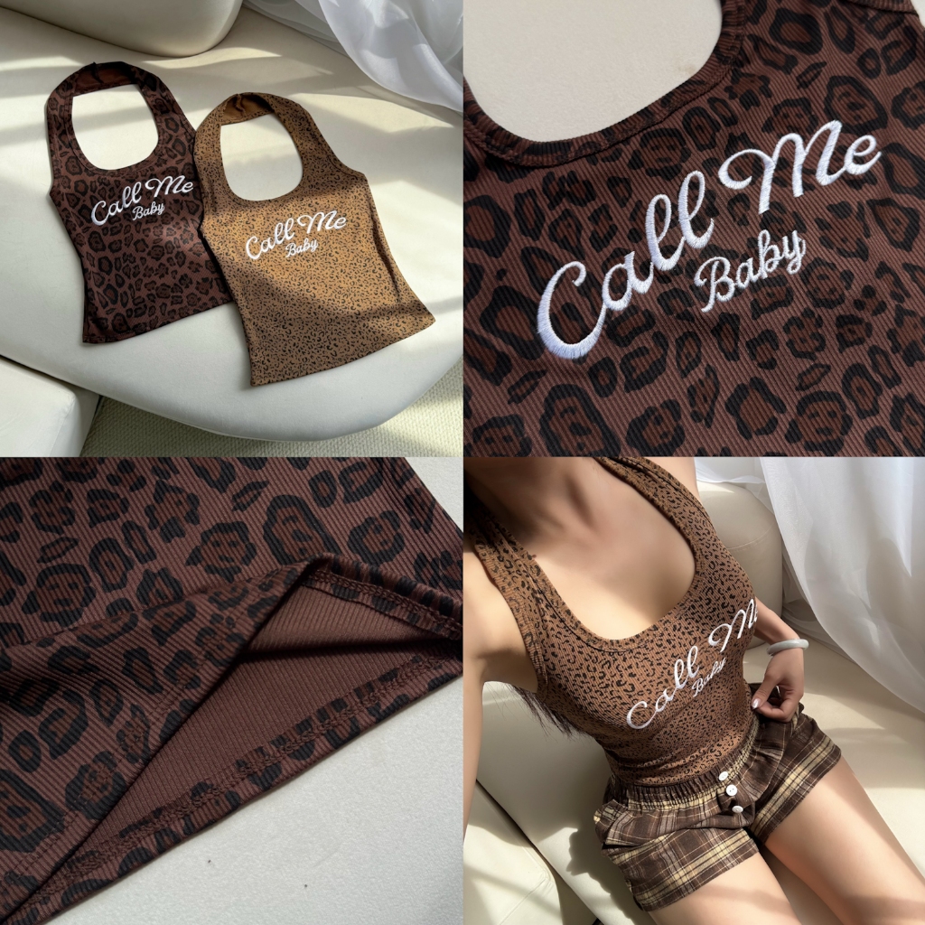TANKTOP DA BEO LOGO THÊU CALLME BABY  FFCLUB