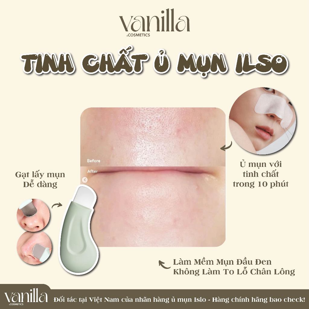 (Mua 1 Tặng 1) Thanh đẩy mụn cám mụn đầu đen chuyên dụng VANILLA COSMETICS