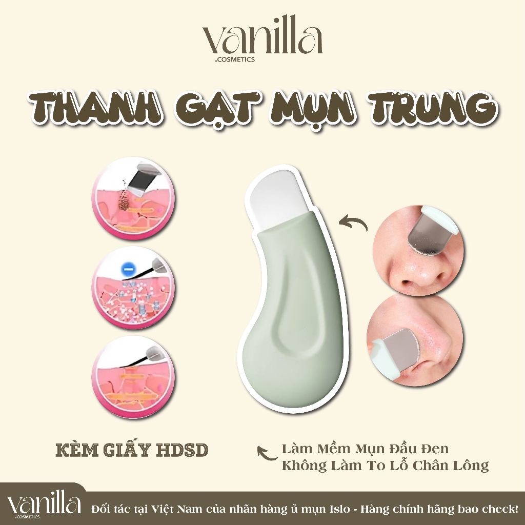 (Mua 1 Tặng 1) Thanh đẩy mụn cám mụn đầu đen chuyên dụng VANILLA COSMETICS