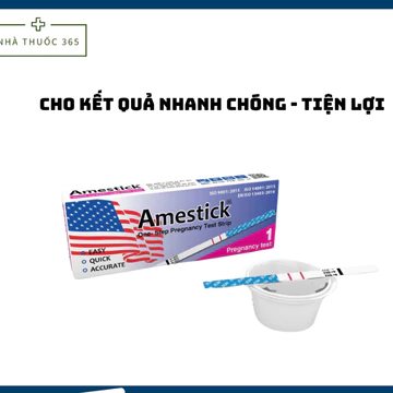 Que thử thai Amestick công nghệ Mỹ test thử thai nhanh đơn giản chính xác hộp 1 que