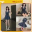 Váy cổ yếm kẻ dáng bí lưng chun Hoadanbistore_ Đầm hở vai bo chun tôn eo Hàn Quốc thiết kế trendy