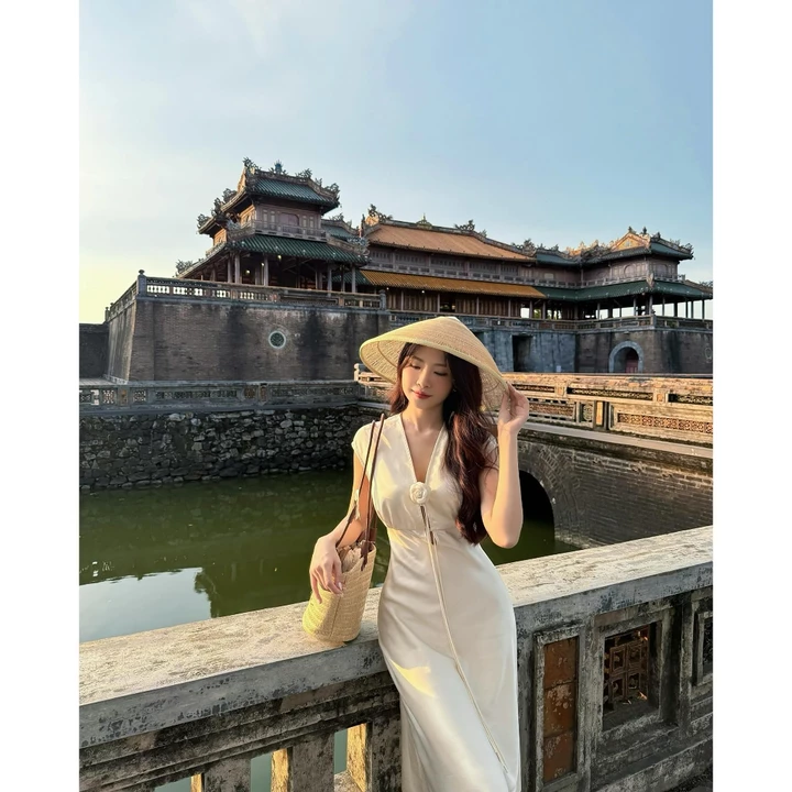 Đầm lụa dáng dài, Váy lụa dáng dài cổ V cột nơ form dài dự tiệc, Váy lụa Hàn Châu cao cấp sang chảnh tôn dáng gợi cảm