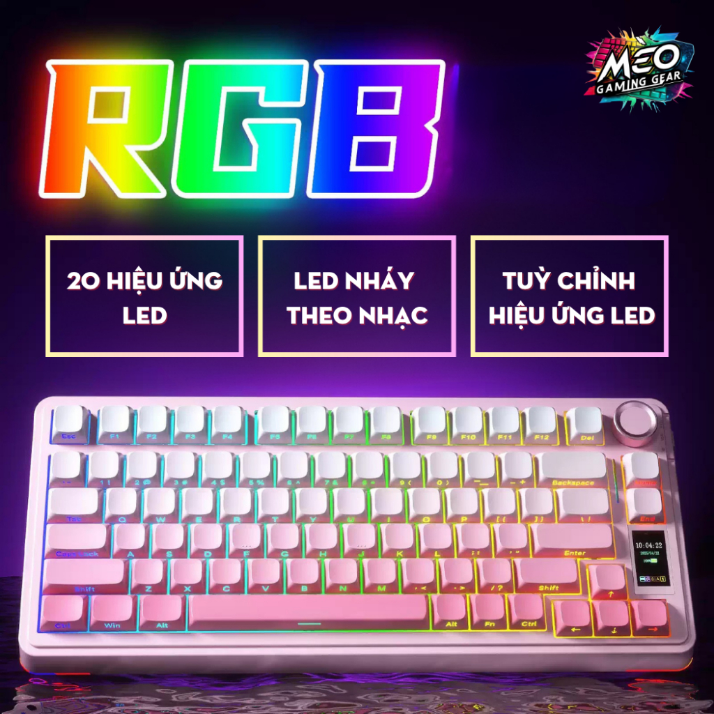 [ CHÍNH HÃNG ] Bàn Phím Cơ Không Dây Aula S75 Pro - 3 Mode - Màn TFT - LED RGB + LED VIỀN RGB | BigBuy360 - bigbuy360.vn