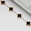 Vòng tay nữ IMOON Five Four Leaf Clovers Bracelet Silver , lắc tay cỏ 4 lá IMOON009