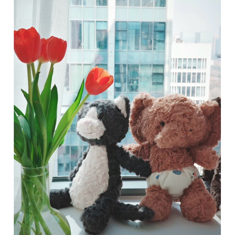 Gấu Thú Bông Puppy Cún Voi Heo Sói Khăn Đỏ Cáo Xấu Hổ Mang Bỉm Tã Quà Tặng Độc Đáo Lông Xù Siêu Mềm Mịn Siêu Dễ Thươấu