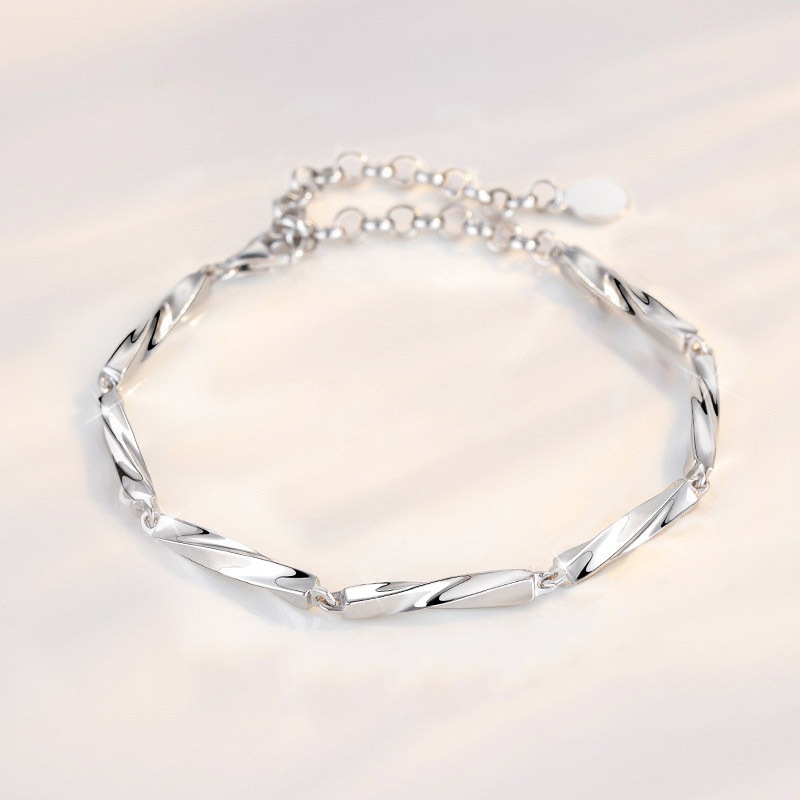 [ HỢP KIM BẠC ] Vòng Tay Đôi "Eternal Twist" bạc S925 Không Gỉ Tặng Người Yêu, Lắc Tay Đôi Tình Yêu IMOON017