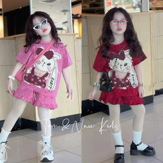 S333-[tomnaukid] Đồ bộ bé gái chữ RABIT size từ 8-30Kg