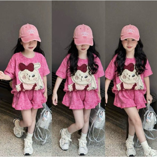 S333-[tomnaukid] Đồ bộ bé gái chữ RABIT size từ 8-30Kg