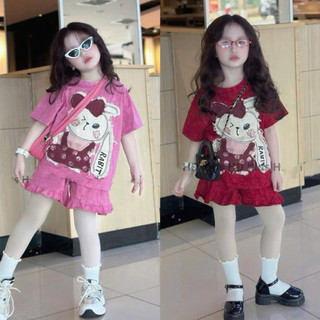 S333-[tomnaukid] Đồ bộ bé gái chữ RABIT size từ 8-30Kg