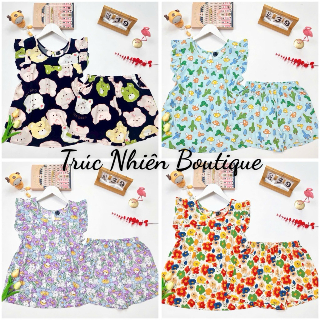 Đồ bộ tole lanh nữ đùi cánh tiên, bộ lanh mặc nhà F21 VNXK 40-70kg - Trúc Nhiên Boutique