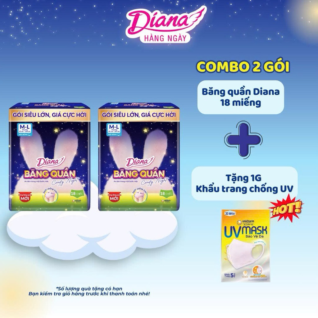 HỎA TỐC HÀ NỘI Băng Quần vệ sinh quần Comfly Night chống tràn 360 size M-L (5/7/12 miếng/ gói)