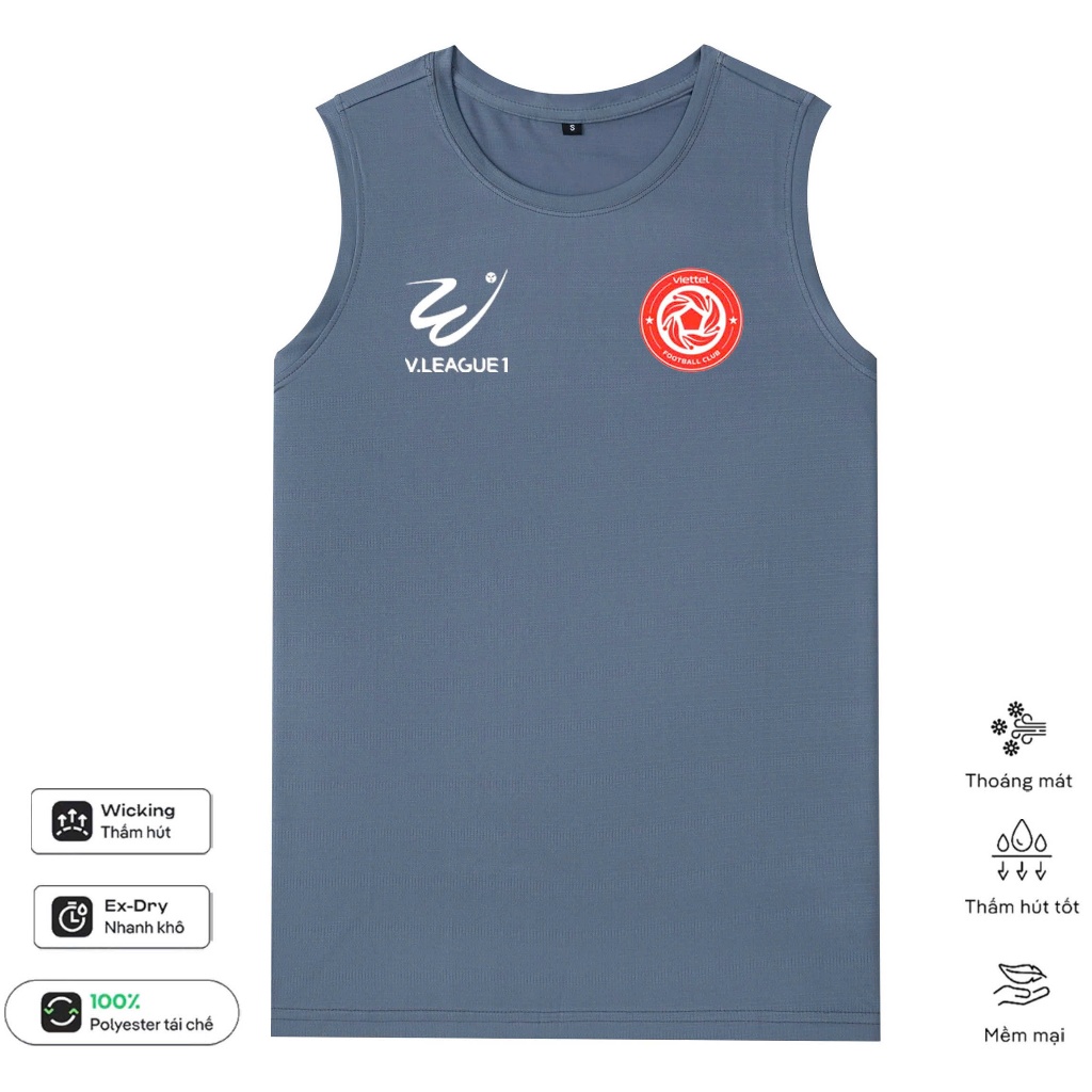 Áo Tanktop CLB Viettel, Thanh Hóa, Hà Tĩnh, ... Ôm Body Tập Gym Thể Thao Thun Lỗ Kim Ba Lỗ 4 Chiều