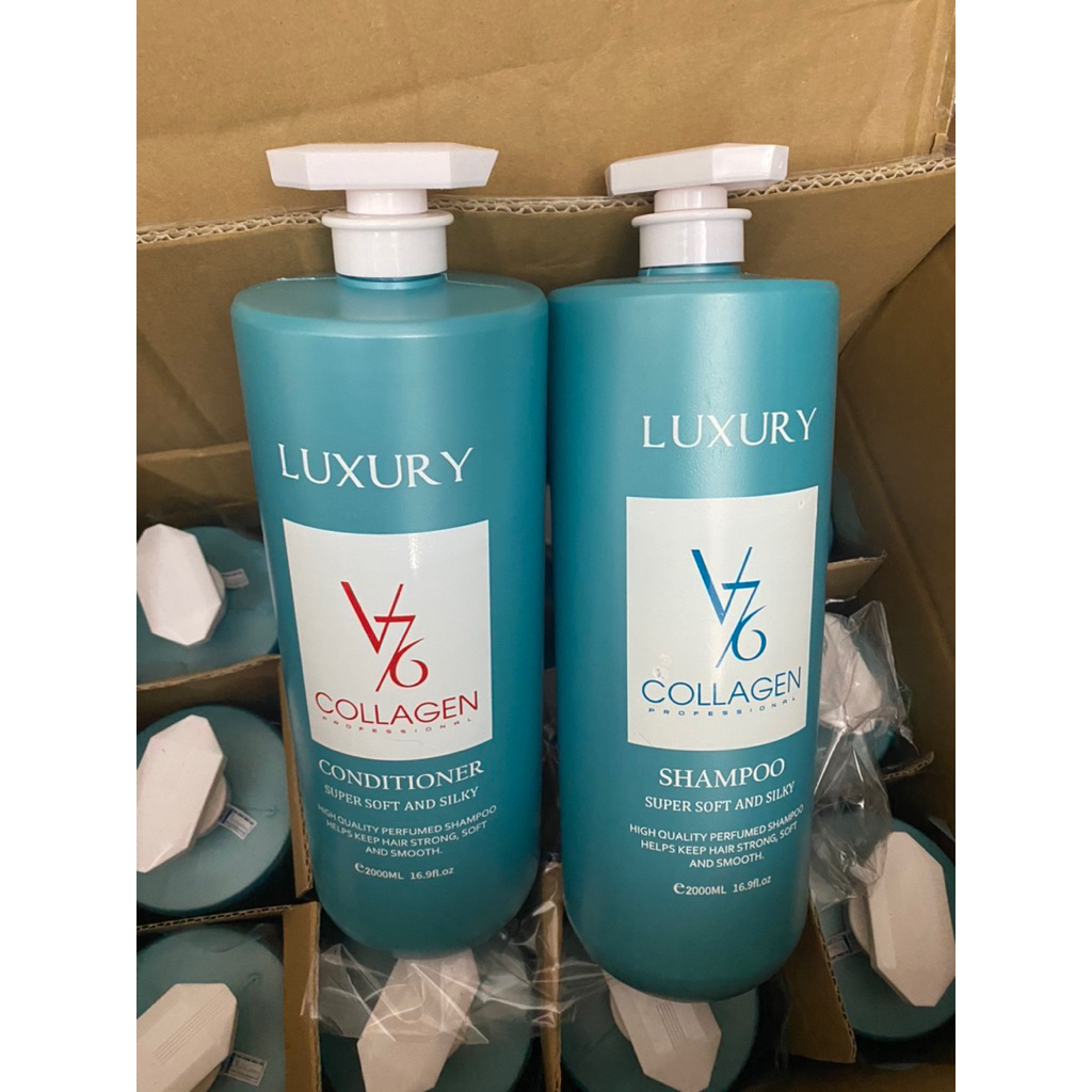 [CHÍNH HÃNG] Cặp Gội Xả Phục Hồi Tóc, Bộ Gội Xả V76 Collagen Italy 2000ml Bảo Vệ Tóc Chắc Khỏe