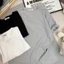 Áo phông cổ tim nữ trơn unisex chất liệu vải cotton thấm hút mồ hôi