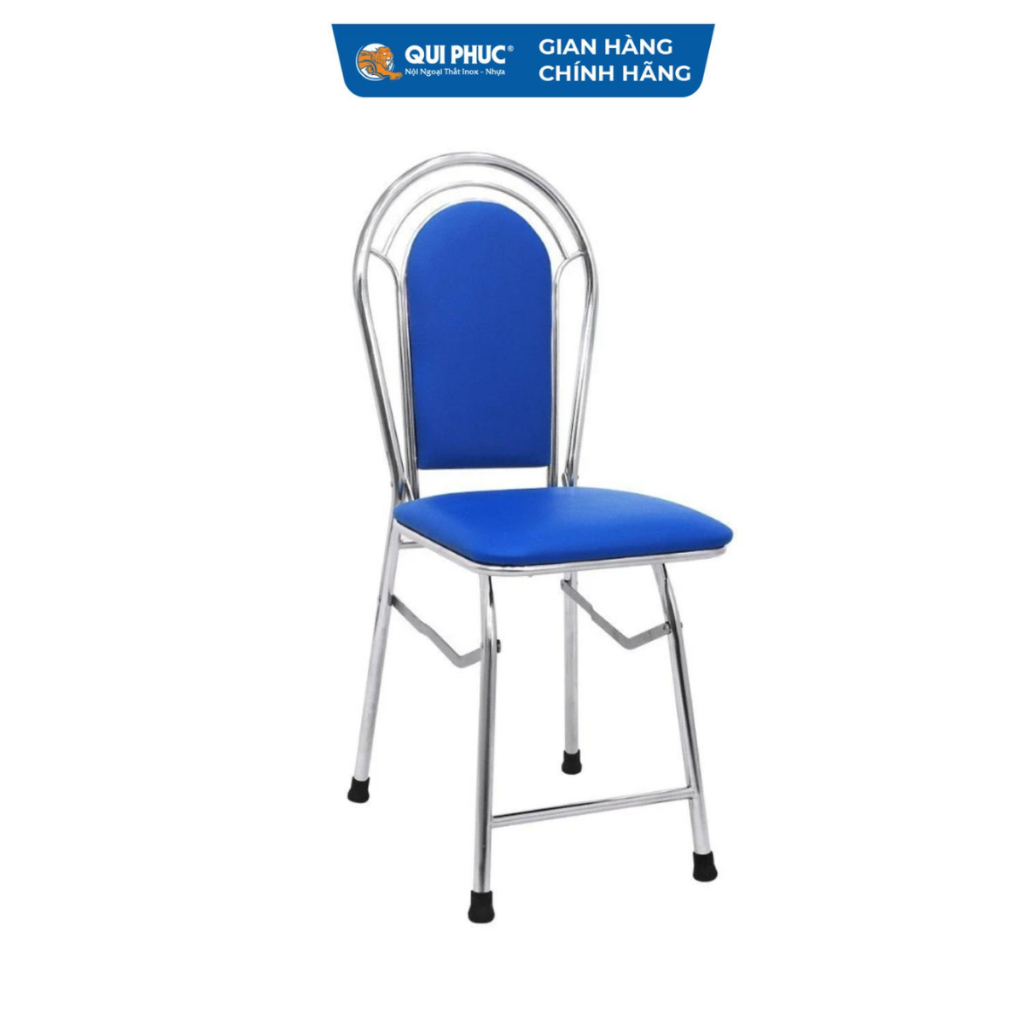 Ghế lưng tựa gấp gọn Win QUI PHÚC, xếp gọn dễ dàng, nệm ngồi thoải mái, dùng cho bàn cao 75cm