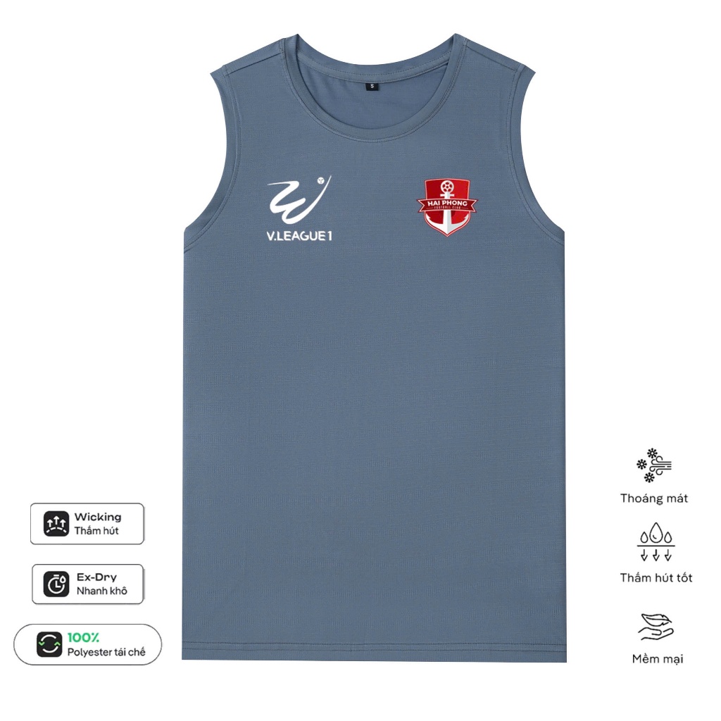 Áo Tanktop CLB CA Hà Nôi, PVF, Hải Phòng,... SlimFit Ôm Body Tập Gym Thể Thao Thun Lỗ Kim Ba Lỗ 4 Chiều