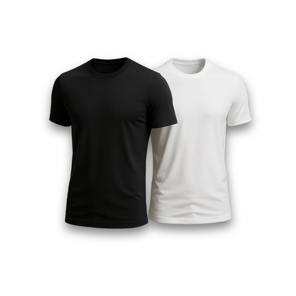 Combo 2 Áo Trơn Basic – Cotton Lạnh Co Giãn 4 Chiều, Form Slimfit, Không Kén Dáng