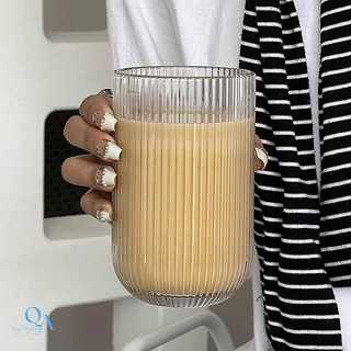 Mẫu mới CỐC LY thuỷ tinh kẻ sọc đáy bầu DECOR phong cách Nhật Bản - Hàn Quốc, ly cocktail, sinh tố, cà phê có chân RETRO