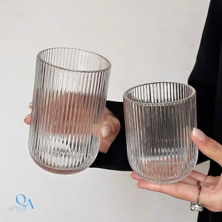 Mẫu mới CỐC LY thuỷ tinh kẻ sọc đáy bầu DECOR phong cách Nhật Bản - Hàn Quốc, ly cocktail, sinh tố, cà phê có chân RETRO