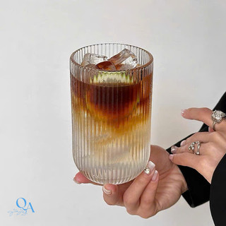 Mẫu mới CỐC LY thuỷ tinh kẻ sọc đáy bầu DECOR phong cách Nhật Bản - Hàn Quốc, ly cocktail, sinh tố, cà phê có chân RETRO