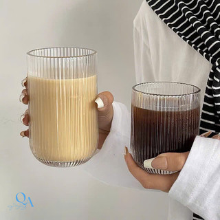 Mẫu mới CỐC LY thuỷ tinh kẻ sọc đáy bầu DECOR phong cách Nhật Bản - Hàn Quốc, ly cocktail, sinh tố, cà phê có chân RETRO