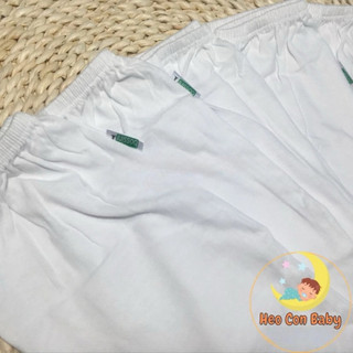 [COMBO 3 cái] Quần đùi Cotton trắng MỎNG MÁT cho bé (sơ sinh -15kg)
