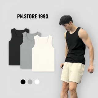 Combo 2 Áo Thun Gân Tank Top Cotton Thoáng Mát, Thấm Hút Mồ Hôi Dệt Thun Cho Nam PN.STORE1993