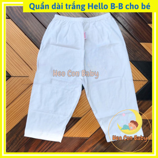 [Cao cấp] Quần dài trắng cho bé chất cotton mát.(6-29kg)