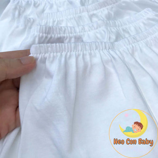[Cao cấp] Quần ngắn trắng cho bé chất cotton mát.(6-30kg)