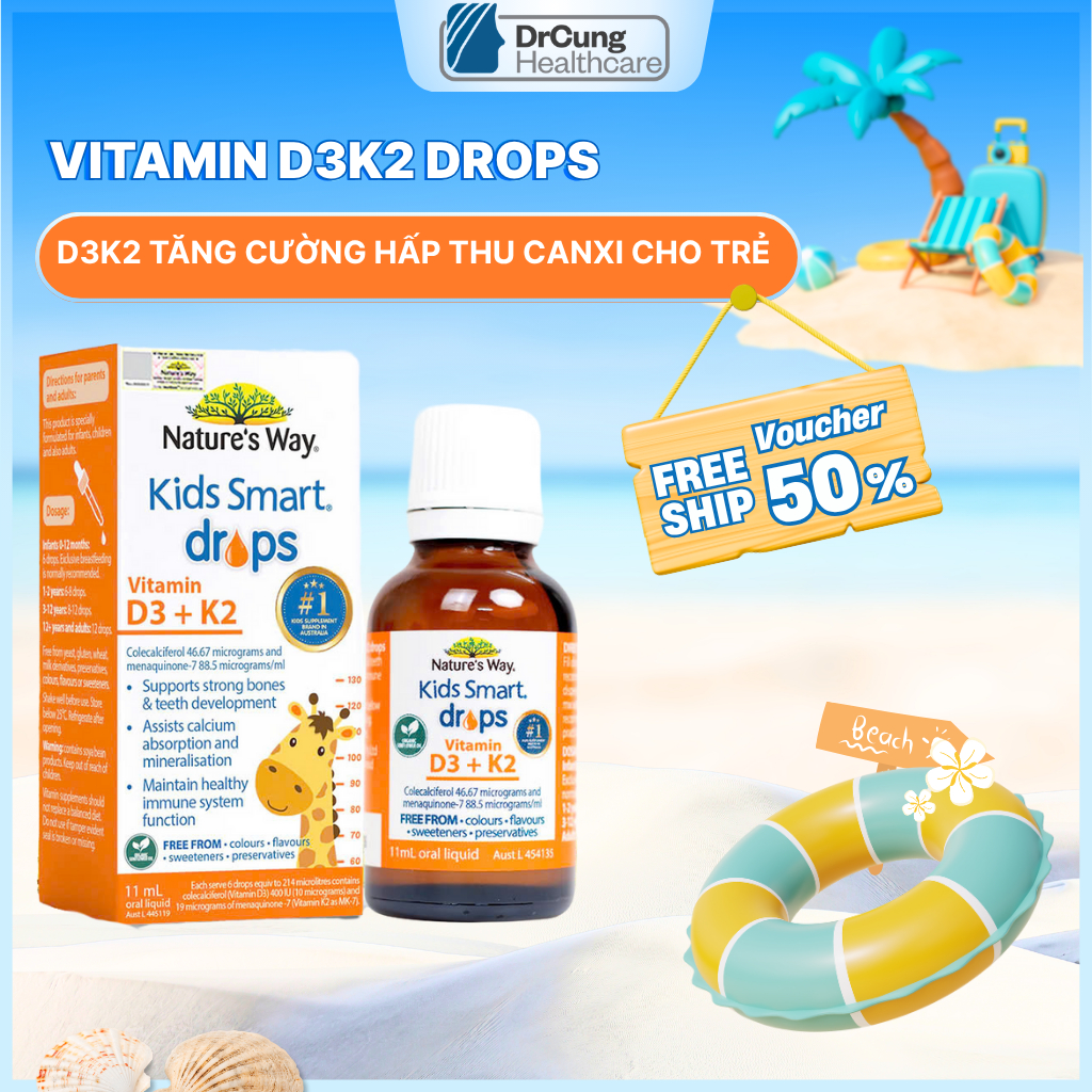 Vitamin D3K2 Thuần Chay ORGANIC Nature’s Way, Vitamin D3K2 Thế Hệ Mới ...