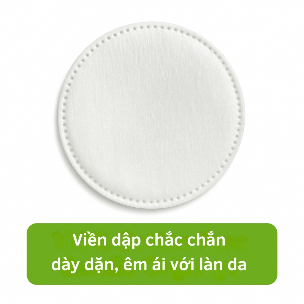 Bông tẩy trang MNS 180 miếng Cotton tự nhiên, Bông tẩy trang cao cấp,mềm mịn ISO9001:2015