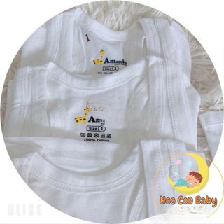 [Combo 5] Áo Thun Ba Lỗ Trẻ Em Trắng Cotton Mềm Mát Co Giãn | Bé Trai Bé Gái (8–25kg) | Co giãn 4 chiều